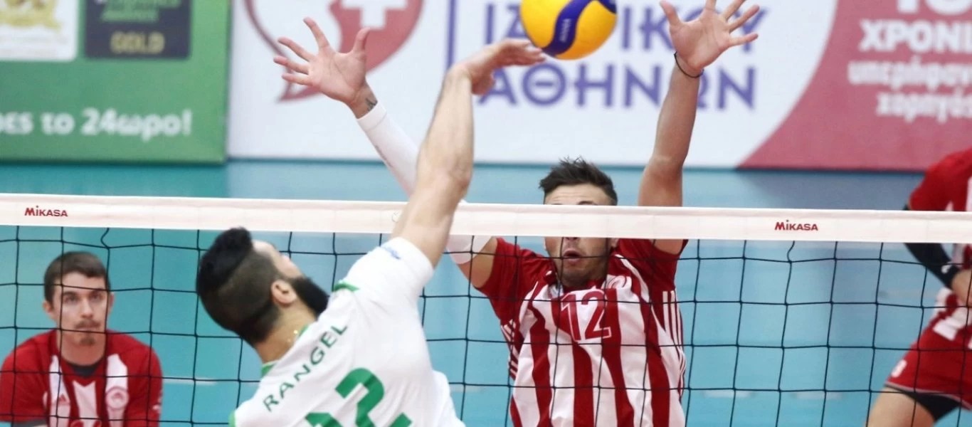 Βόλεϊ ανδρών: Όλο και πιο κοντά στον τίτλο ο Ολυμπιακός - Επιβλήθηκε επί του Παναθηναϊκού με 3-1 σετ